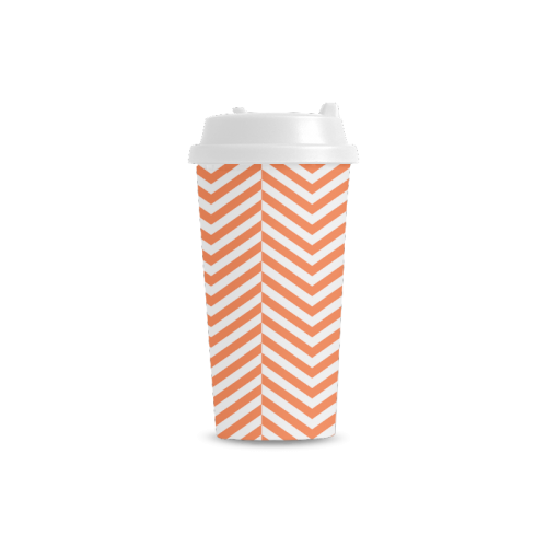 orange and white classic chevron pattern