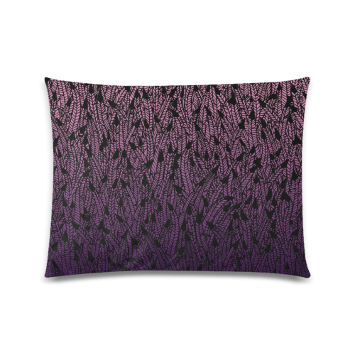 pink purple ombre feather pattern black modern