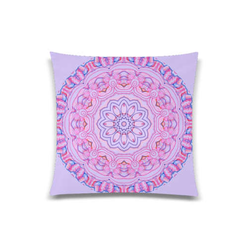 Pink Blue Ribbons, Flowers Valentangle Mandala Lavender