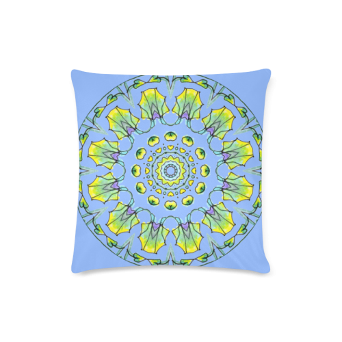 Yellow, Green, Purple Flowers, Leaves Mandala Periwinkle