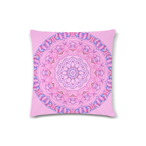 Pink Blue Ribbons, Flowers Valentangle Mandala Pink