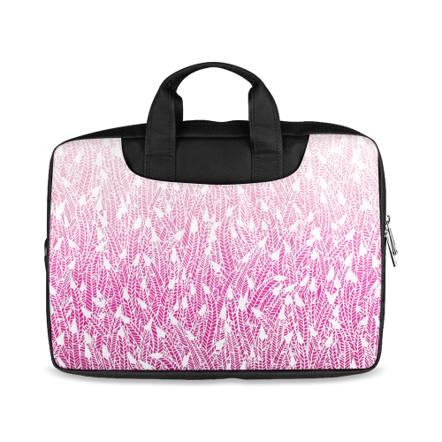 pink ombre feathers pattern white