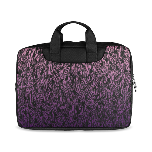 pink purple ombre feather pattern black