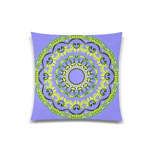 Lights Leaves Opera Green Flowers Theater Mandala Iris Custom Zippered Pillow Case 20"x20"(Twin Sides)