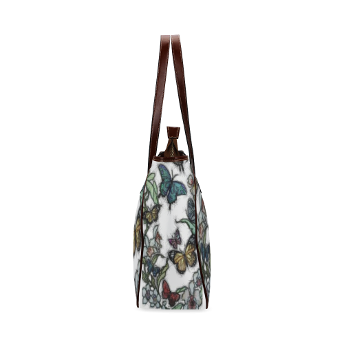 Butterflies and Flowers Classic Tote Bag (Model 1644)