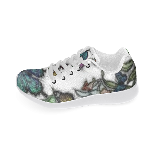 Butterflies and Flowers Women’s Running Shoes (Model 020)