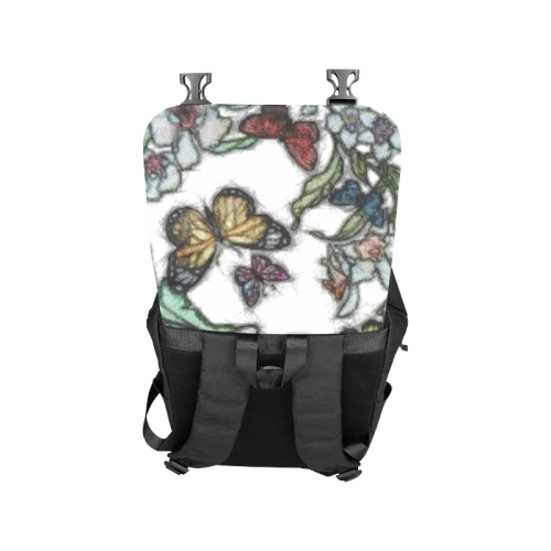 Butterflies and Flowers Casual Shoulders Backpack (Model 1623)