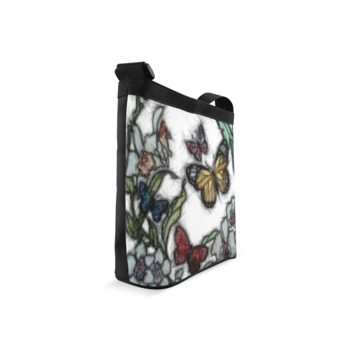 Butterflies and Flowers Crossbody Bags (Model 1613)