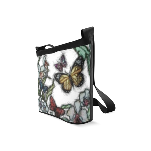 Butterflies and Flowers Crossbody Bags (Model 1613)