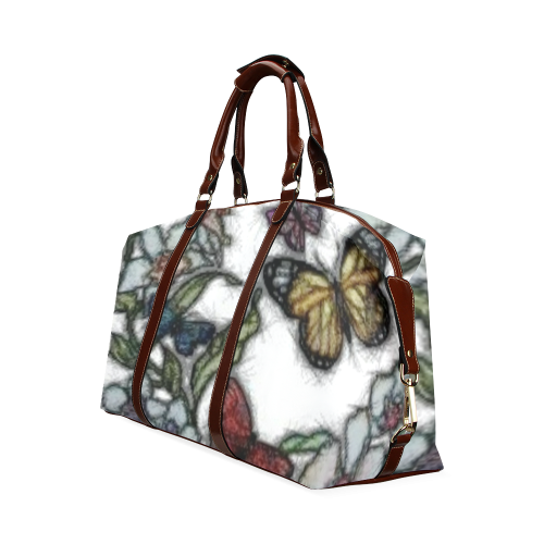 Butterflies and Flowers Classic Travel Bag (Model 1643)