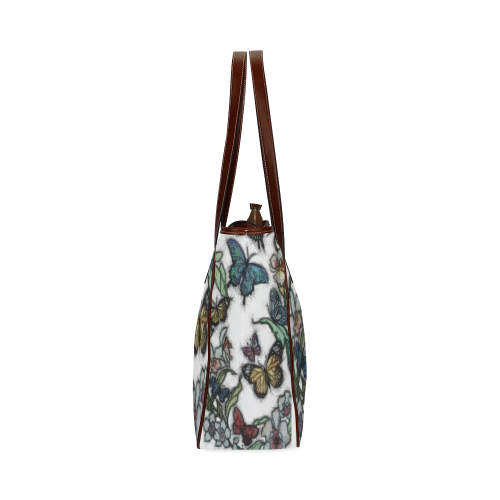 Butterflies and Flowers Classic Tote Bag (Model 1644)