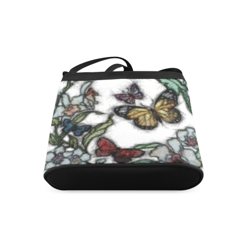 Butterflies and Flowers Crossbody Bags (Model 1613)