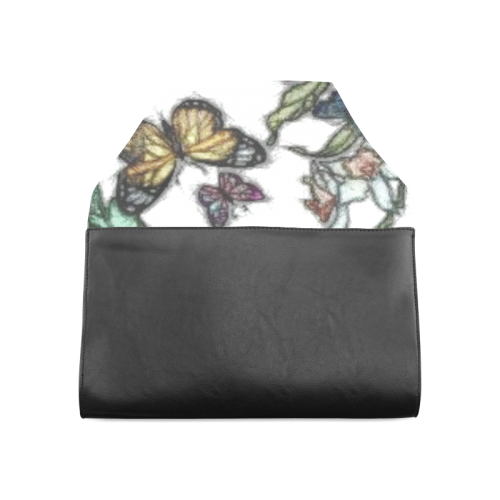 Butterflies and Flowers Clutch Bag (Model 1630)