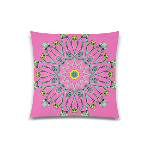 Green Vines Leaves Star Wheel Matrix Mandala Raspberry