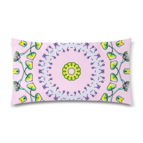 Circle Dance Yellow Leaves Flower Matrix Mandala Pink Lace