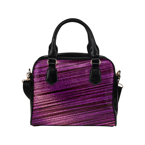 Zappy Purple Stripes Shoulder Handbag (Model 1634)