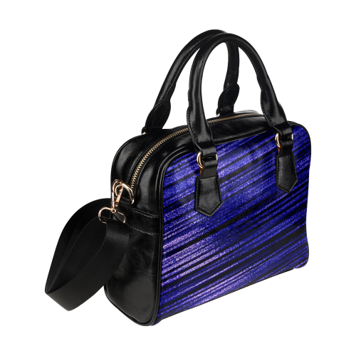 Zappy Blue Stripes Shoulder Handbag (Model 1634)