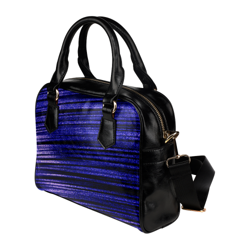 Zappy Blue Stripes Shoulder Handbag (Model 1634)