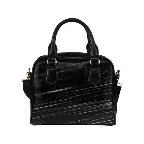 Zappy Black Stripes Shoulder Handbag (Model 1634)