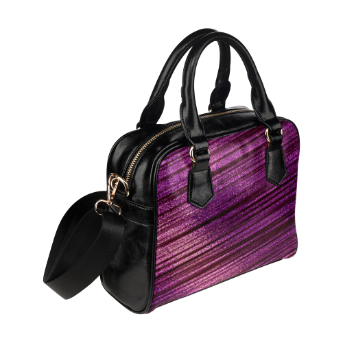 Zappy Purple Stripes Shoulder Handbag (Model 1634)