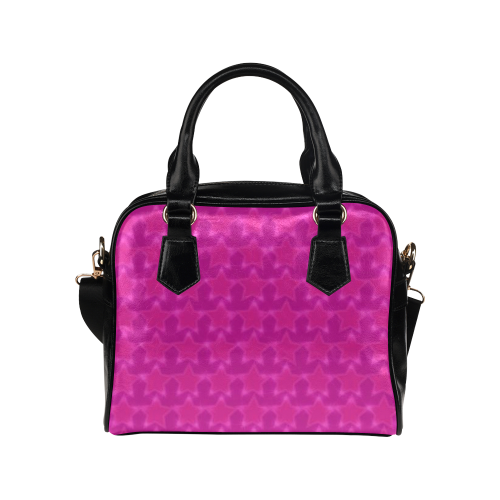 Zappy Pink Stars Shoulder Handbag (Model 1634)