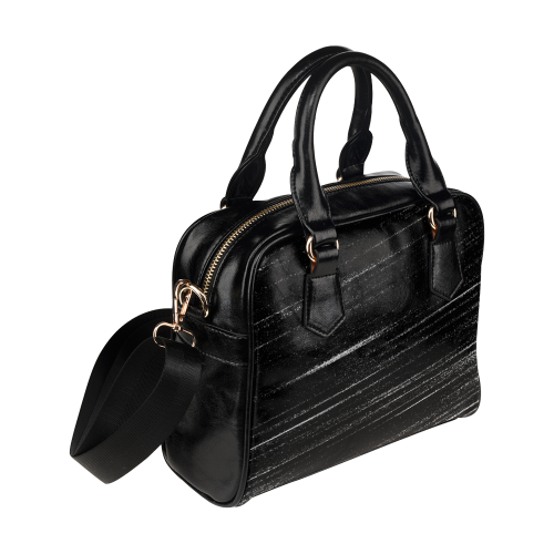 Zappy Black Stripes Shoulder Handbag (Model 1634)