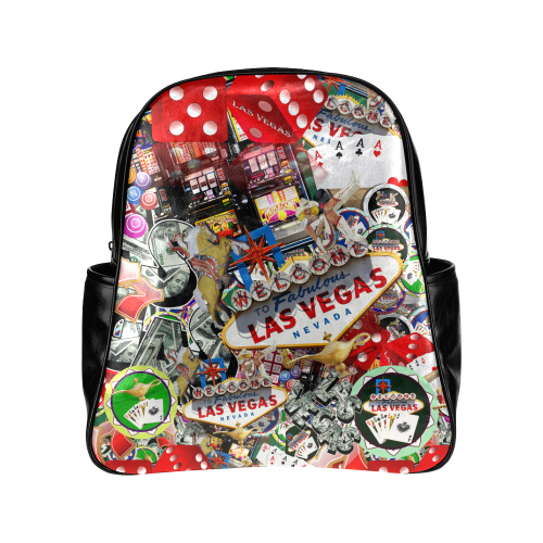 Las Vegas Icons - Gamblers Delight Multi-Pockets Backpack (Model 1636)