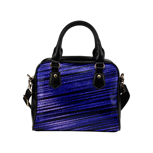 Zappy Blue Stripes Shoulder Handbag (Model 1634)