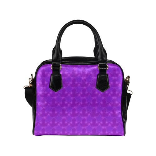 Purple Stars Shoulder Handbag (Model 1634)
