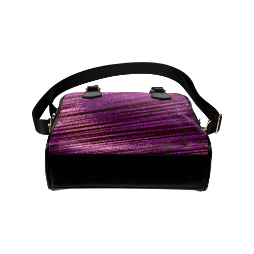 Zappy Purple Stripes Shoulder Handbag (Model 1634)