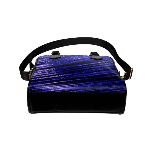 Zappy Blue Stripes Shoulder Handbag (Model 1634)