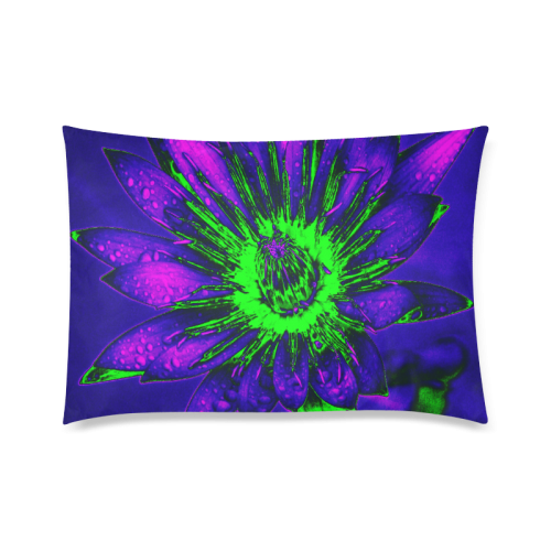 Purple Water Lily Custom Zippered Pillow Case 20"x30" (one side)