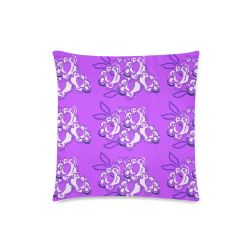 Zappy Purple Flowers Custom Zippered Pillow Case 18"x18"(Twin Sides)