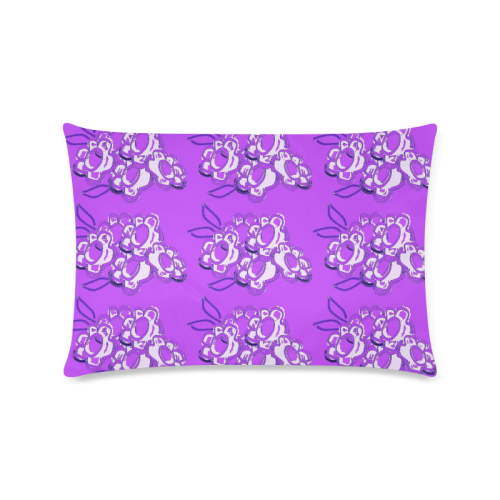 Zappy Purple Flowers Custom Zippered Pillow Case 16"x24"(Twin Sides)