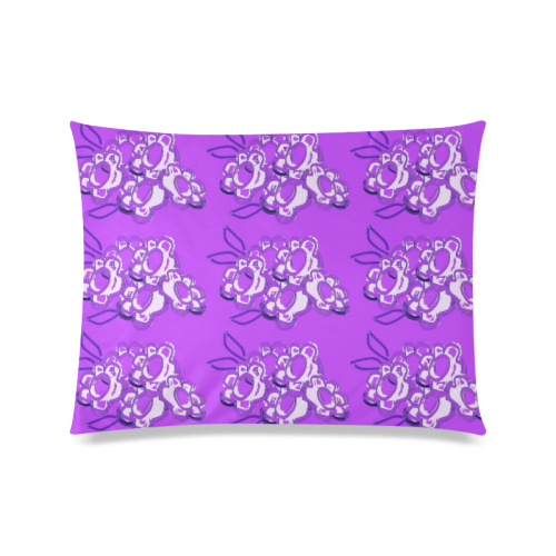 Zappy Purple Flowers Custom Zippered Pillow Case 20"x26"(Twin Sides)