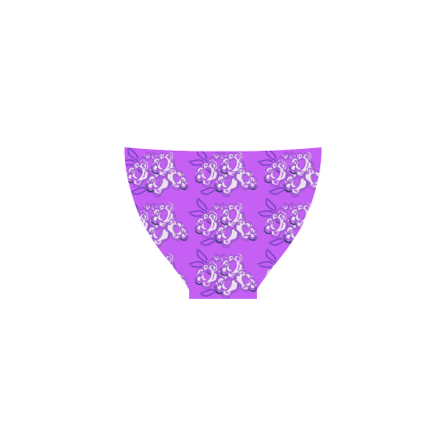 Zappy Purple Flowers Custom Bikini Swimsuit