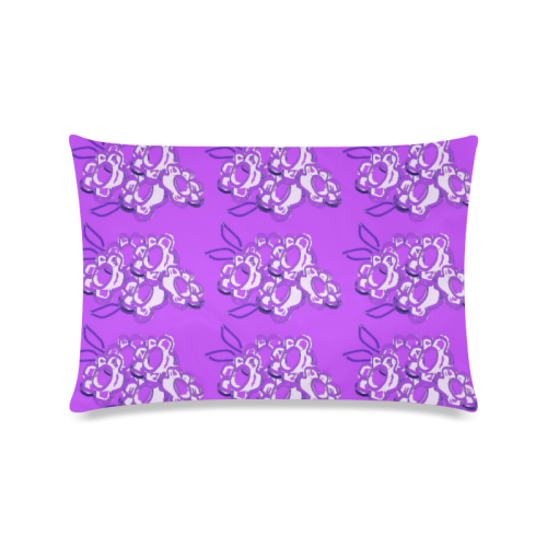 Zappy Purple Flowers Custom Zippered Pillow Case 16"x24"(Twin Sides)