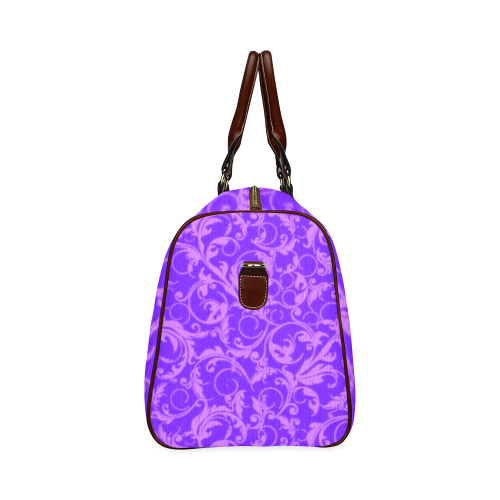 Vintage Swirls Amethyst Ultraviolet Purple Waterproof Travel Bag/Small (Model 1639)
