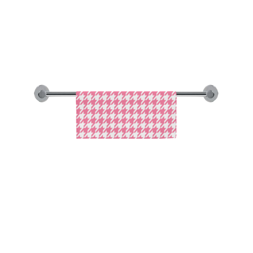 pink and white houndstooth classic pattern Square Towel 13“x13”
