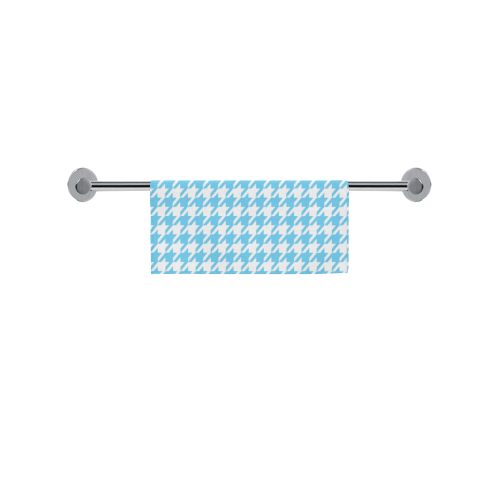 bright blue and white houndstooth classic pattern Square Towel 13“x13”