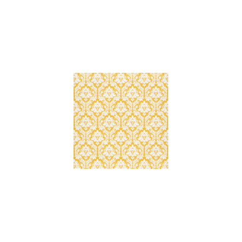 damask pattern sunny yellow and white Square Towel 13“x13”
