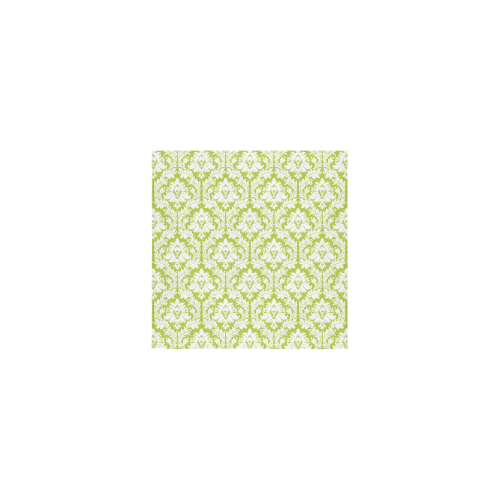 damask pattern spring green and white Square Towel 13“x13”