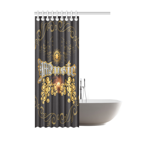 Music the word Shower Curtain 48"x72"