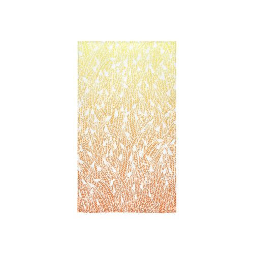 yellow orange ombre feather pattern white Custom Towel 16"x28"