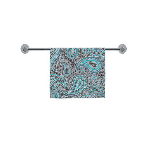 blue paisley mosaic design Custom Towel 16"x28"