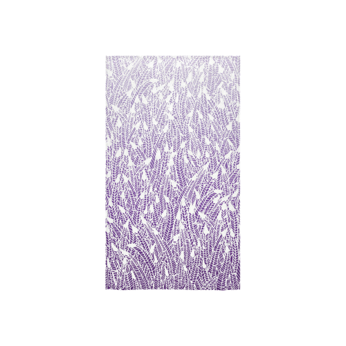 purple ombre feathers pattern white Custom Towel 16"x28"