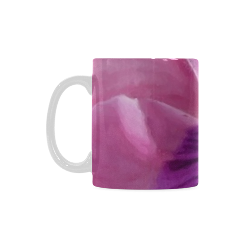 Pink and Purple Pansy White Mug(11OZ)