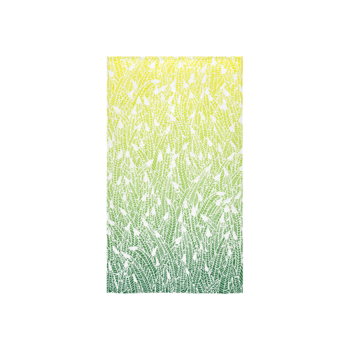 yellow green ombre feathers pattern white Custom Towel 16"x28"