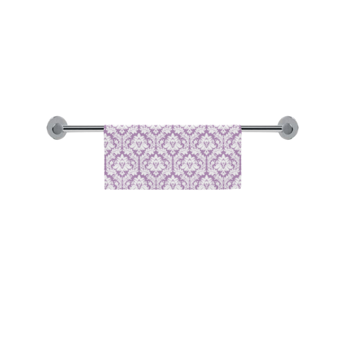 damask pattern lilac and white Square Towel 13“x13”
