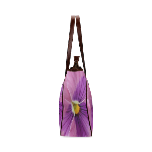 Pink and Purple Pansy Classic Tote Bag (Model 1644)